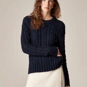 JCrew cable knit crew neck sweater, size small, style# CN860